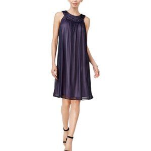 Jessica Howard Purple Embellished Cocktail Dress, Sleeveless Women's Size 12